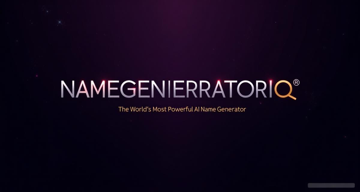 NAMEGENERATORiQ™ - The World's Most Powerful AI Name Generator